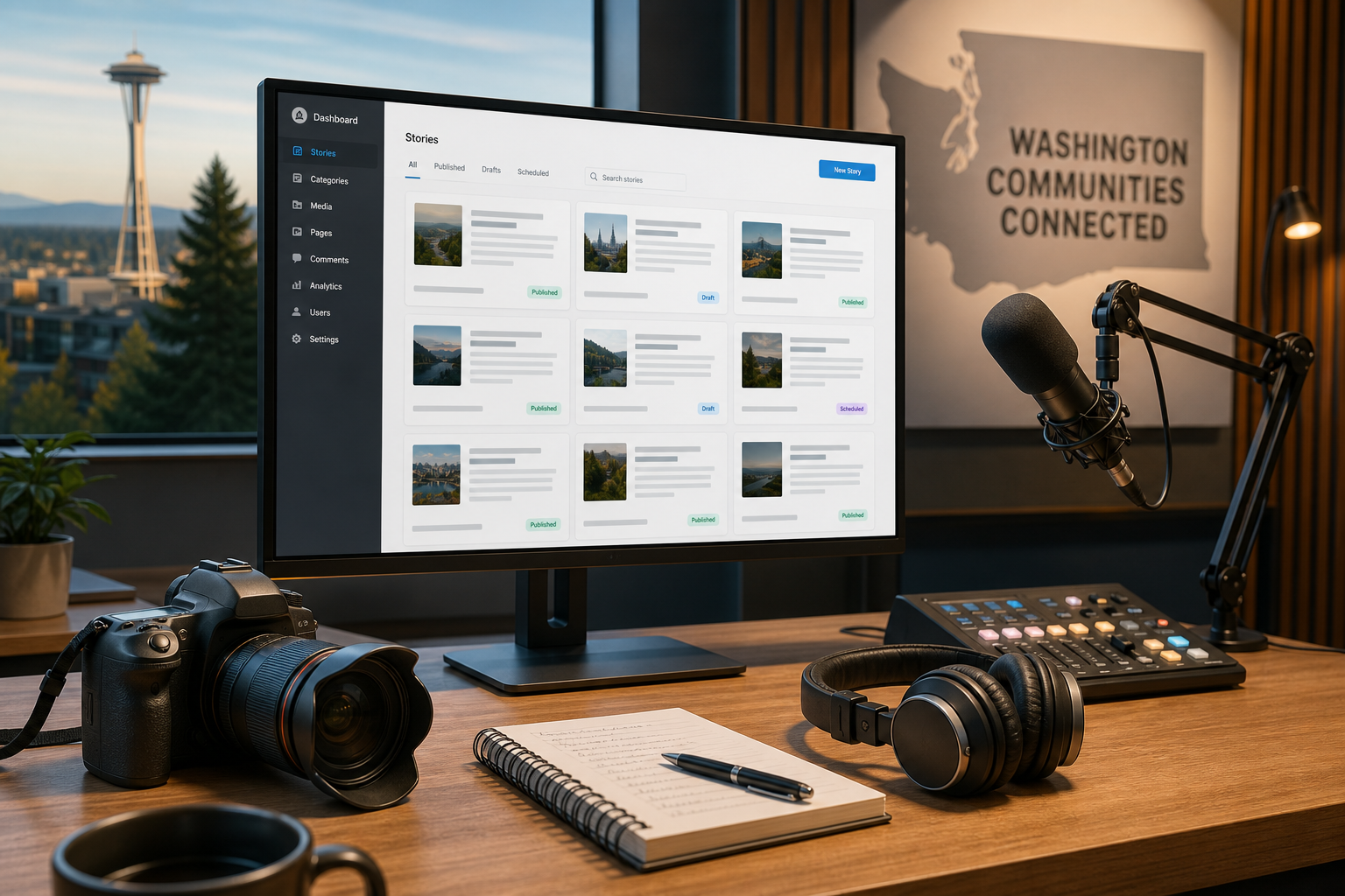 Digital news studio